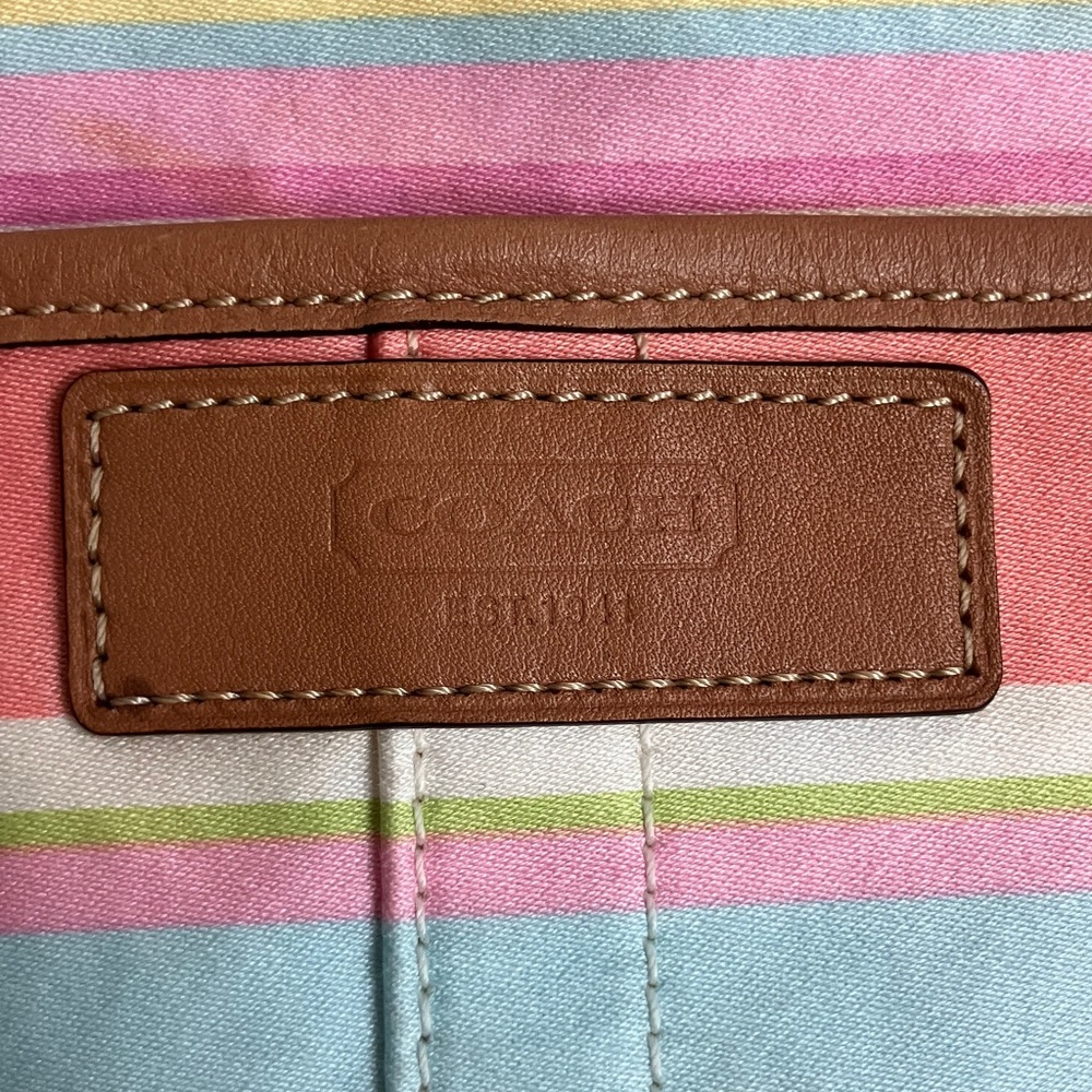 COACH-Signature Collection Striped Pastel Crossbody Bag - Picture 3 of 12